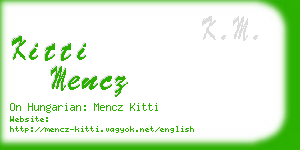kitti mencz business card